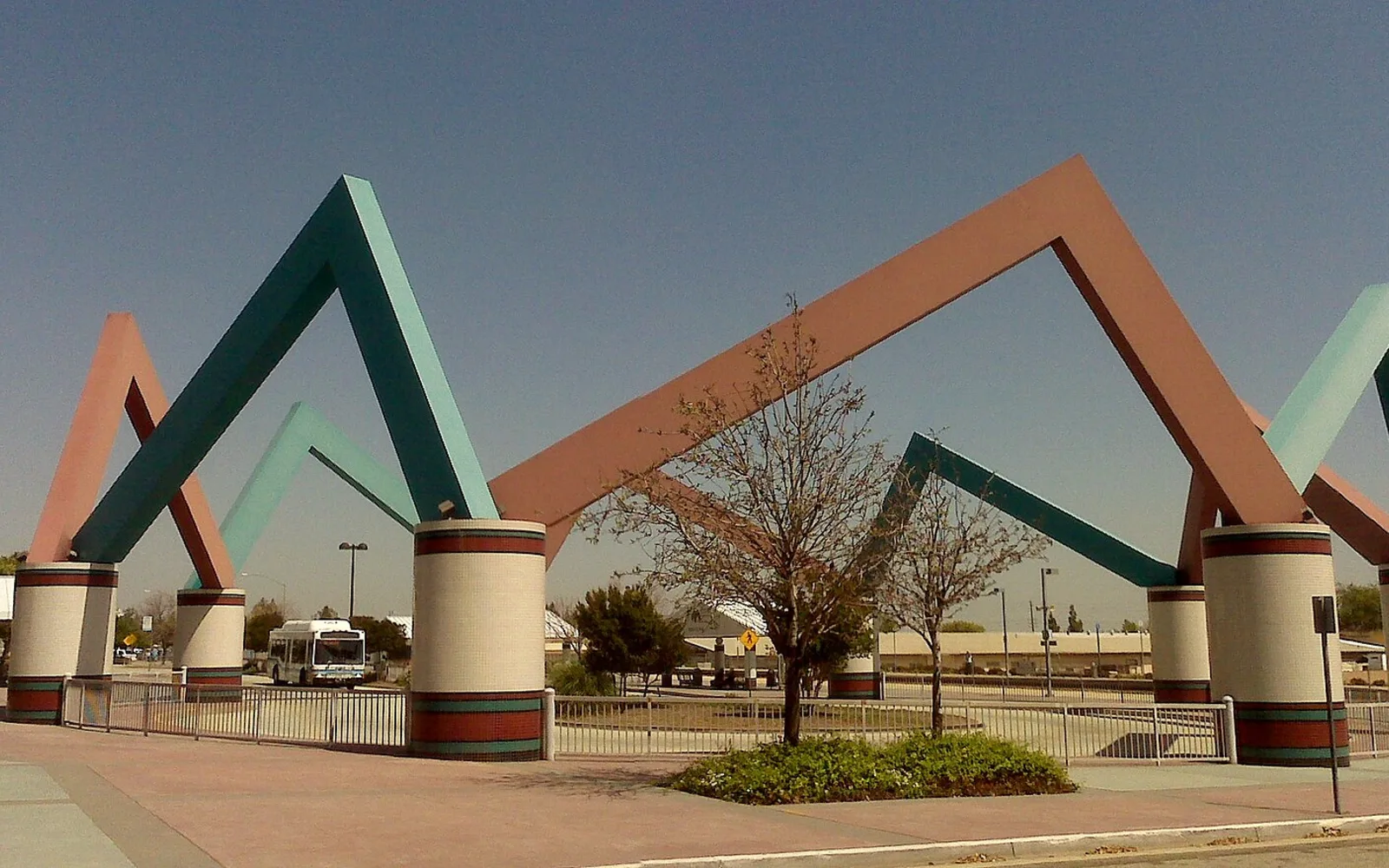 Transit structures at Montclair Transcenter, California